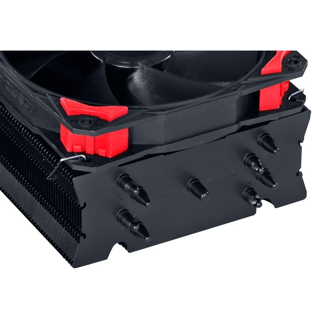 Cooler para Processador PCYES Zero K Z4 Vermelho 120mm sem LED AMD/Intel - ACZK4120