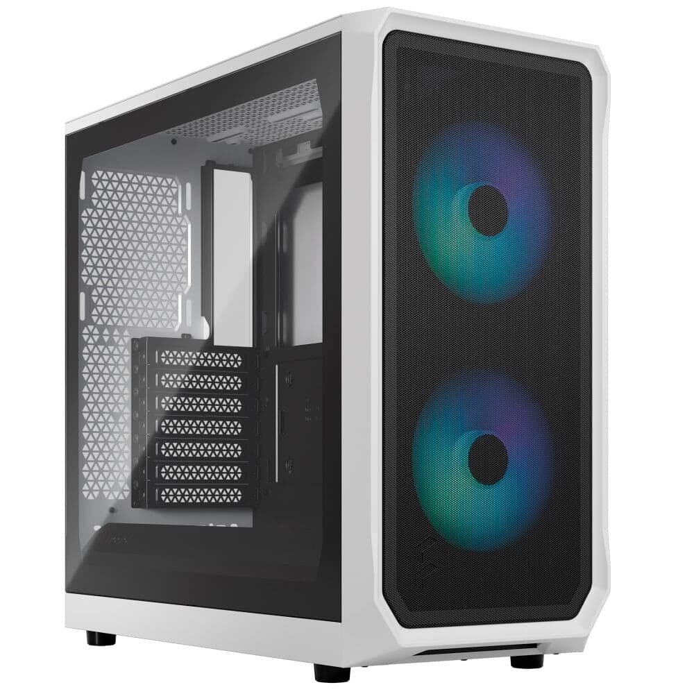 Gabinete Gamer Fractal Design Focus 2 RGB, Mid Tower, ATX, Lateral em Vidro, Branco - FD-C-FOC2A-04