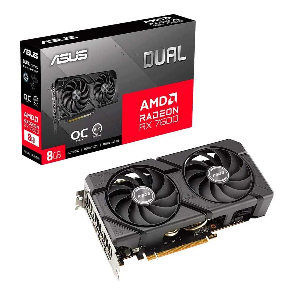 Placa de Vídeo ASUS Dual EVO RX 7600 8GB