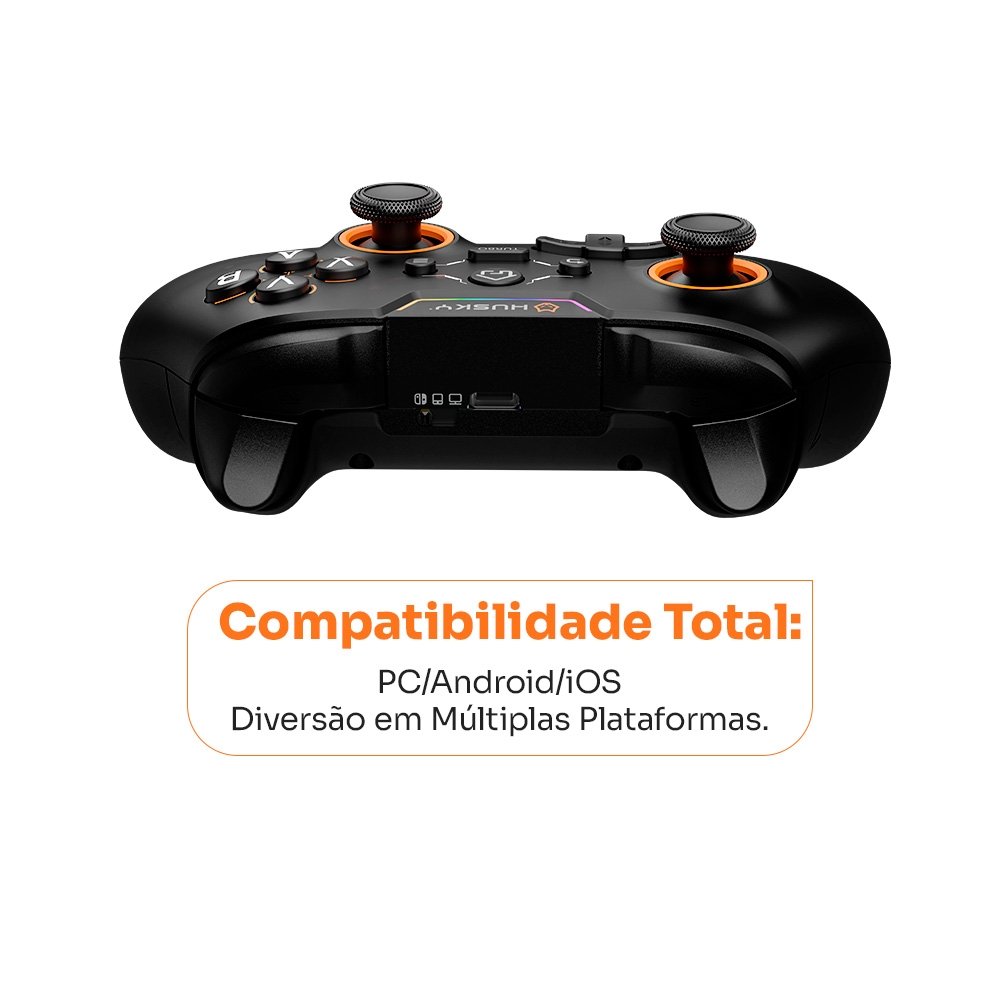 Controle Husky Hunter, Com Fio, Compativel com PC/Android/iOS, 24 Botões Programáveis, RGB, Preto - HJK001PT - view 4