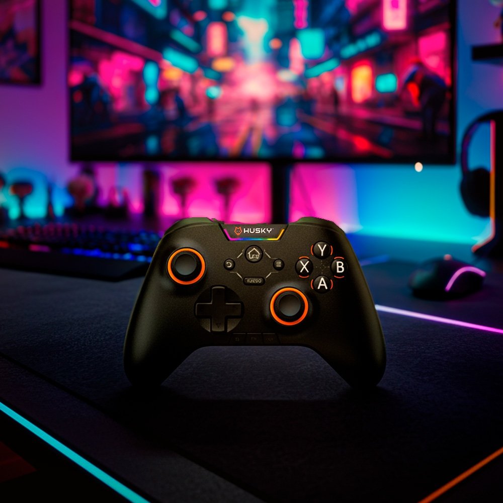 Controle Husky Hunter, Com Fio, Compativel com PC/Android/iOS, 24 Botões Programáveis, RGB, Preto - HJK001PT - view 6
