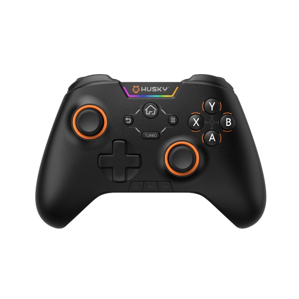 Controle Husky Hunter, Sem Fio, Compativel com PC/Android/iOS, 24 Botões Programáveis, RGB, Preto - HJK002PT