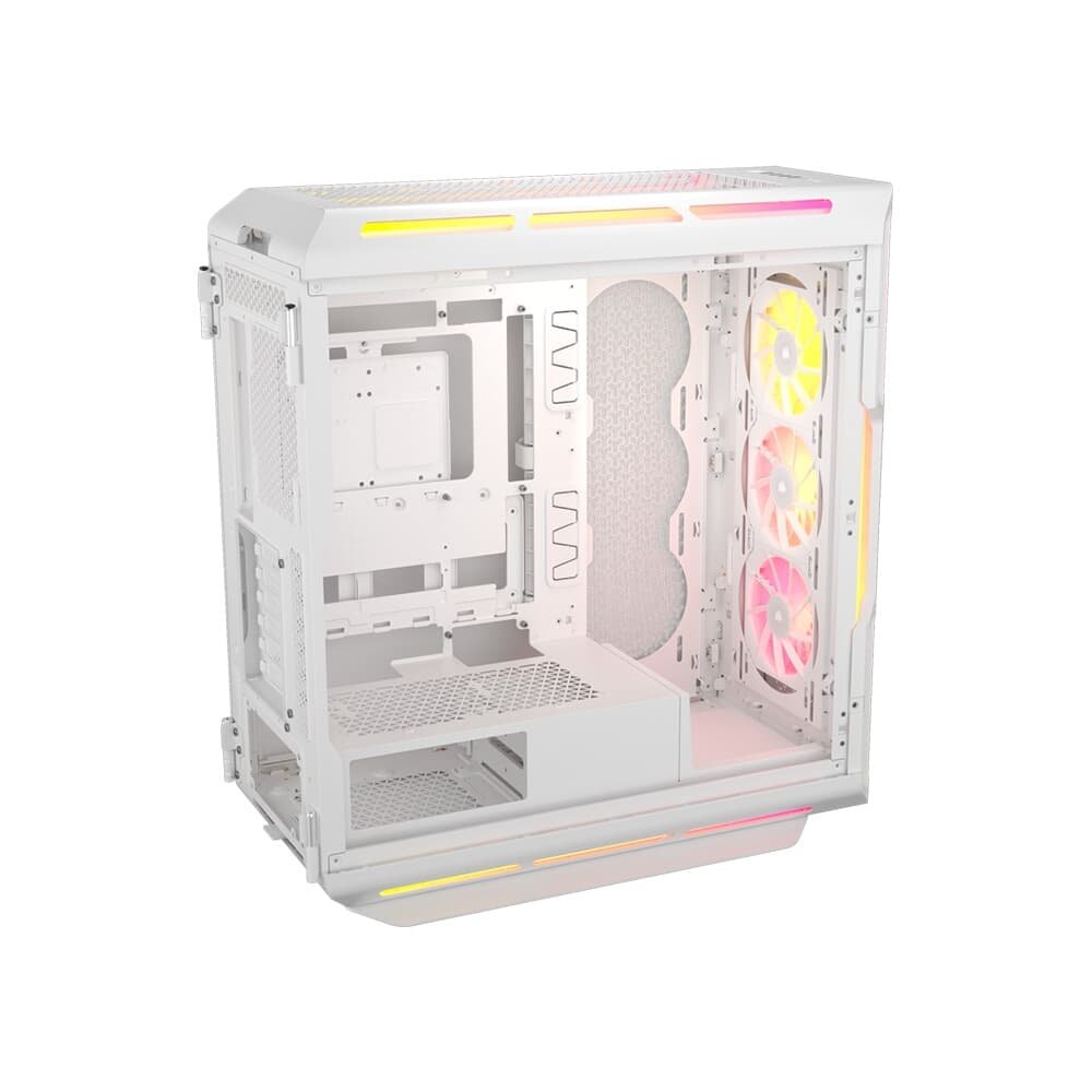 Imagem 4 de 14 do produto Gabinete Gamer Corsair iCUE Link 5000T LX RGB, Mid-Tower, E-ATX, Vidro Temperado, 3x FANs, Branco - CC-9011299-WW