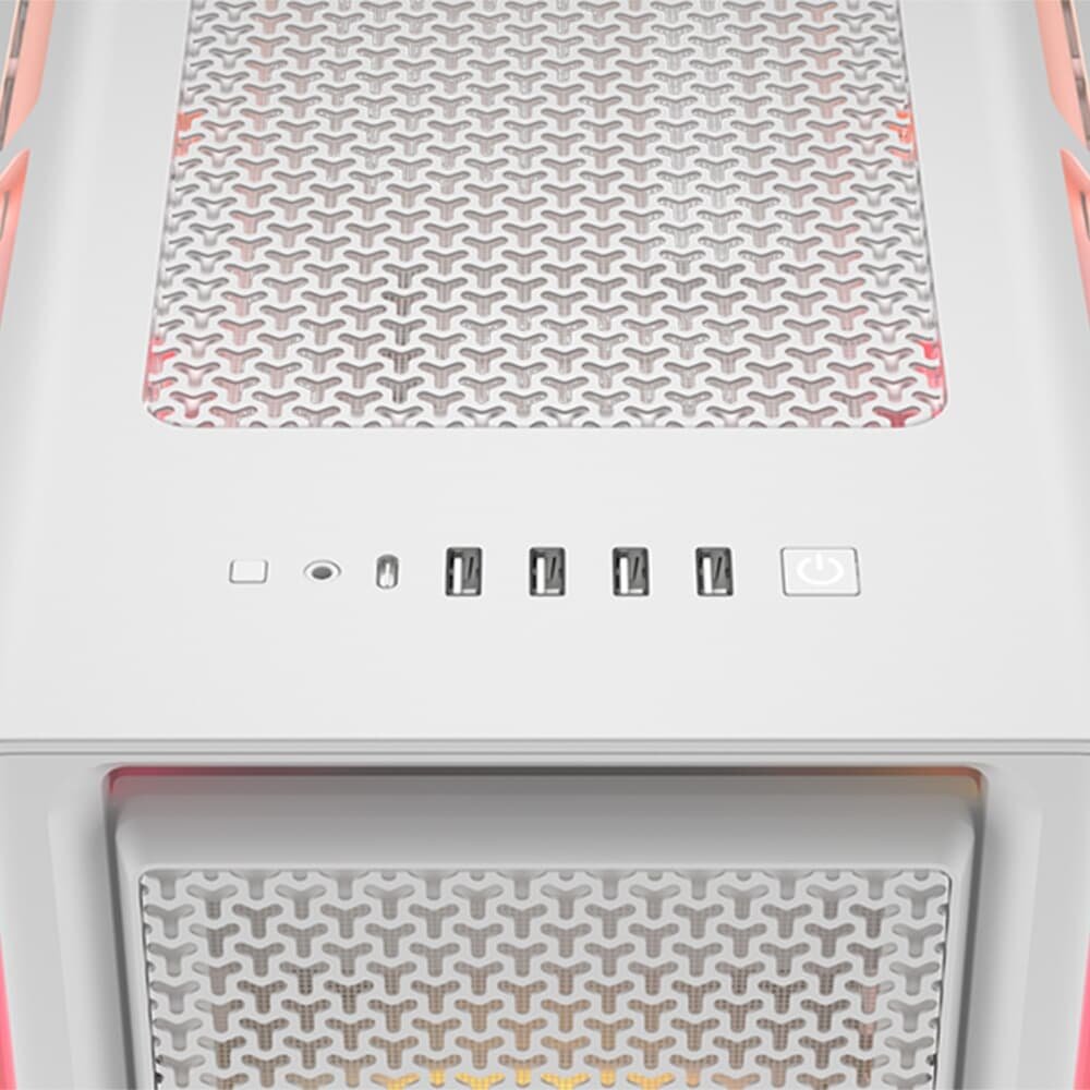 Imagem 12 de 14 do produto Gabinete Gamer Corsair iCUE Link 5000T LX RGB, Mid-Tower, E-ATX, Vidro Temperado, 3x FANs, Branco - CC-9011299-WW
