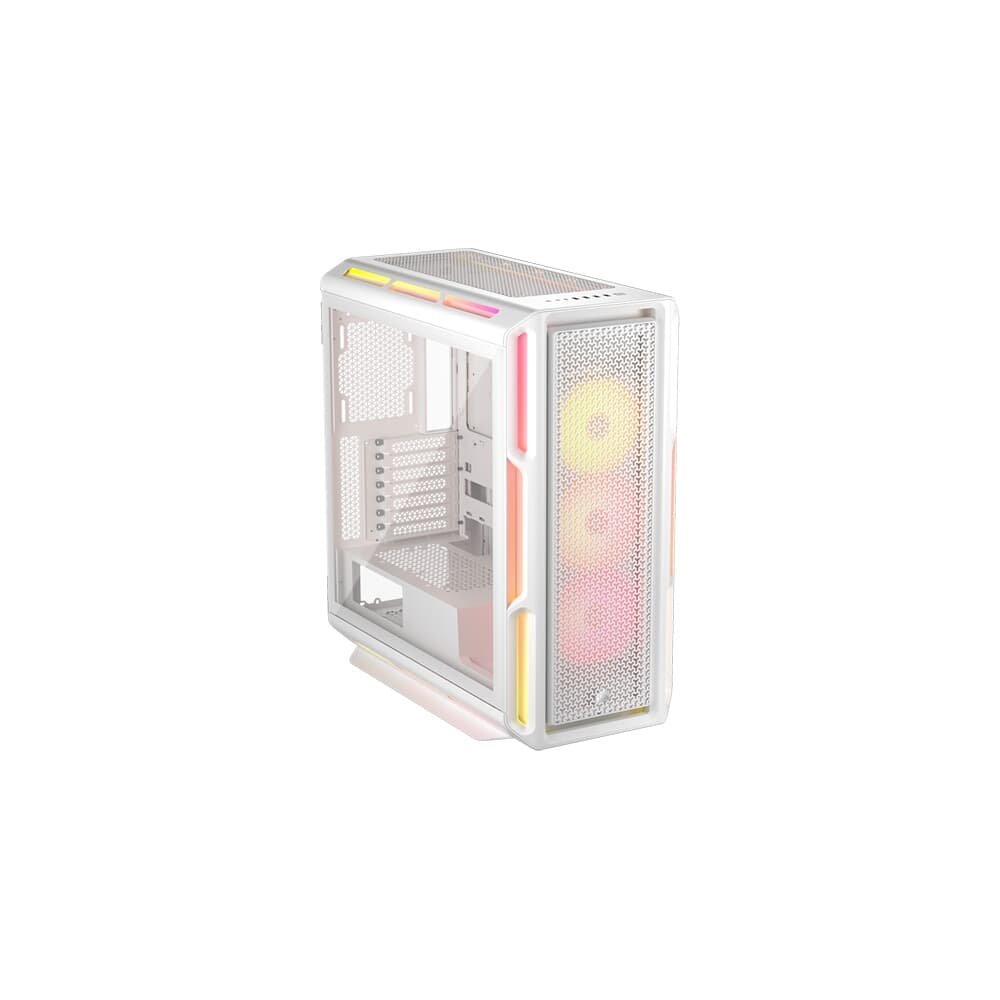 Gabinete Gamer ( Balão.info) Link 5000T LX RGB, Mid-Tower, E-ATX, Vidro Temperado, 3x FANs, Branco - CC-( Balão.info)-WW - view 2