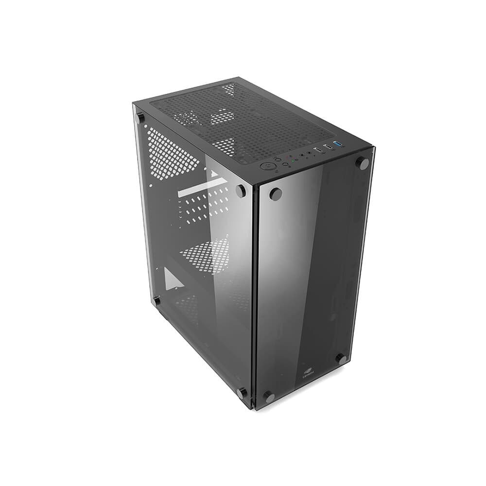 Gabinete Gamer c3Tech, Lateral e Frontral em Vidro, Mid Tower, Preto - MT-G110BK - view 3