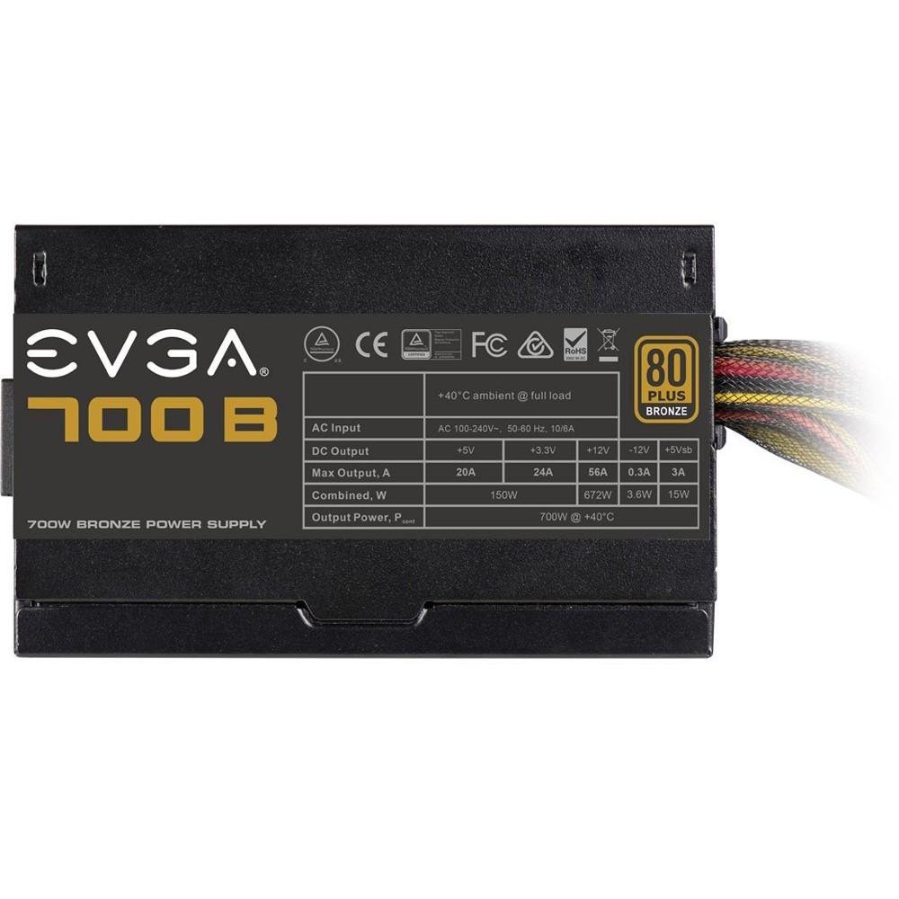 Fonte EVGA 700W 80 Plus Bronze 100-B1-0700-K Fonte EVGA 700W 80 Plus Bronze 100-B1-0700-K