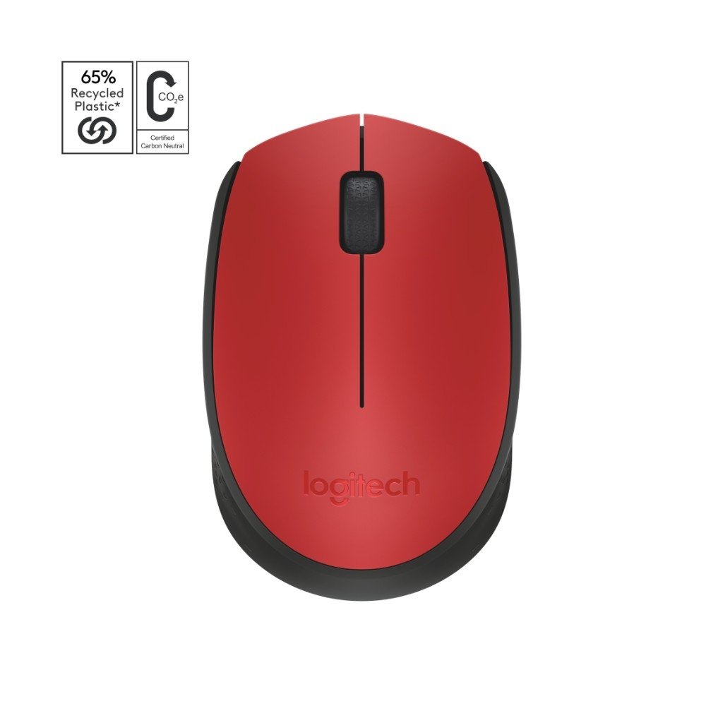 Mouse sem fio ( Balão.info) M170 com Design Ambidestro Compacto, Conexão USB e Pilha Inclusa, Vermelho - 910-( Balão.info - foto 2