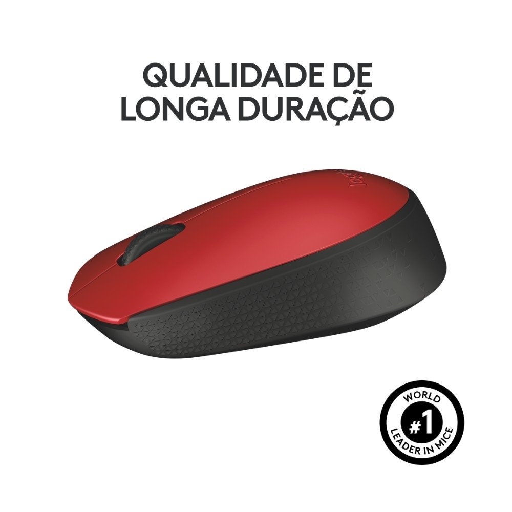 Mouse sem fio ( Balão.info) M170 com Design Ambidestro Compacto, Conexão USB e Pilha Inclusa, Vermelho - 910-( Balão.info - foto 6
