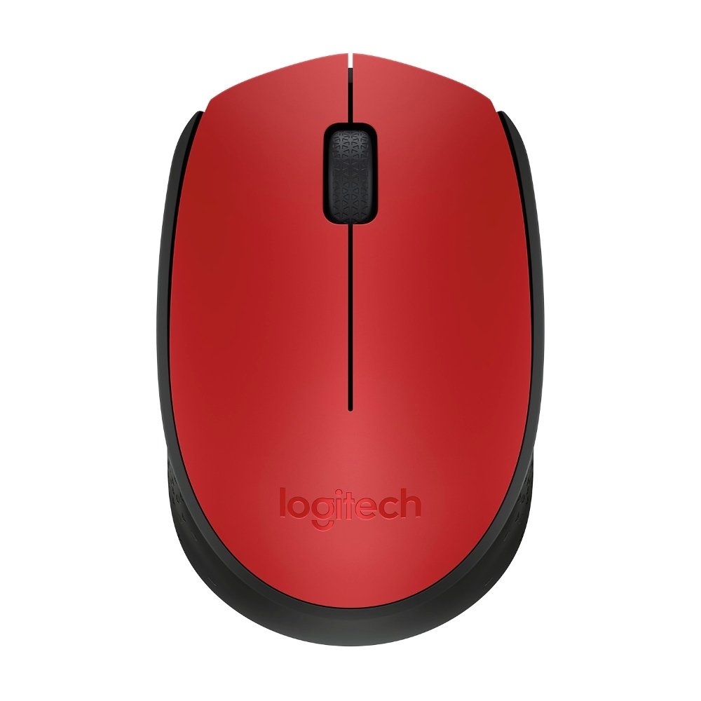 Mouse sem fio Logitech M170 com Design Ambidestro Compacto, Conexão USB e Pilha Inclusa, Vermelho - 910-004941