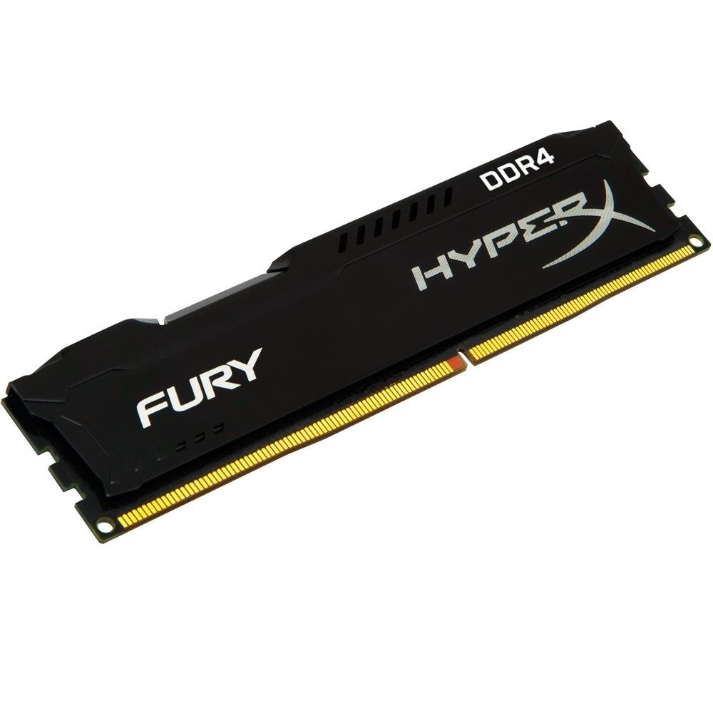Memória RAM HyperX Fury, 4GB, 2400MHz, DDR4, CL15, Preto - HX424C15FB/4 Memória RAM HyperX Fury, 4GB, 2400MHz, DDR4, CL15, Preto - HX424C15FB/4
