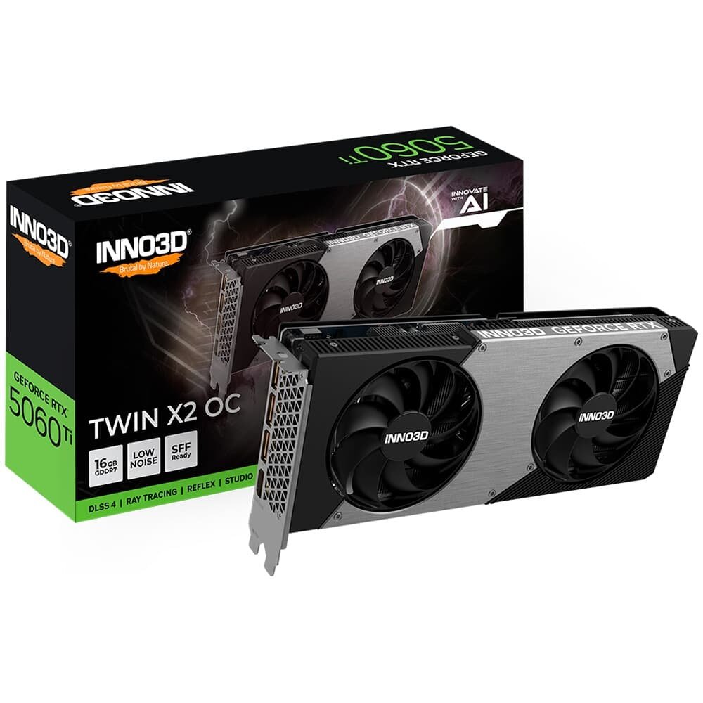 グラフィックボード・グラボ・ビデオカード INNO3D NVIDIA GeForce RTX5060 Placa de Video Inno3D RTX5060Ti Twin X2 OC | KaBuM