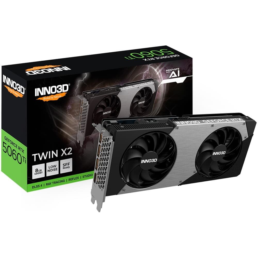 Placa de Vídeo Inno3D RTX 5060 Ti Twin X2 8GB