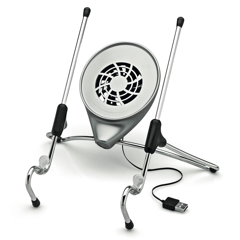 Suporte Ergonômico Octoo Uptable para Notebook com Cooler - Cromado/Cinza UPC-01