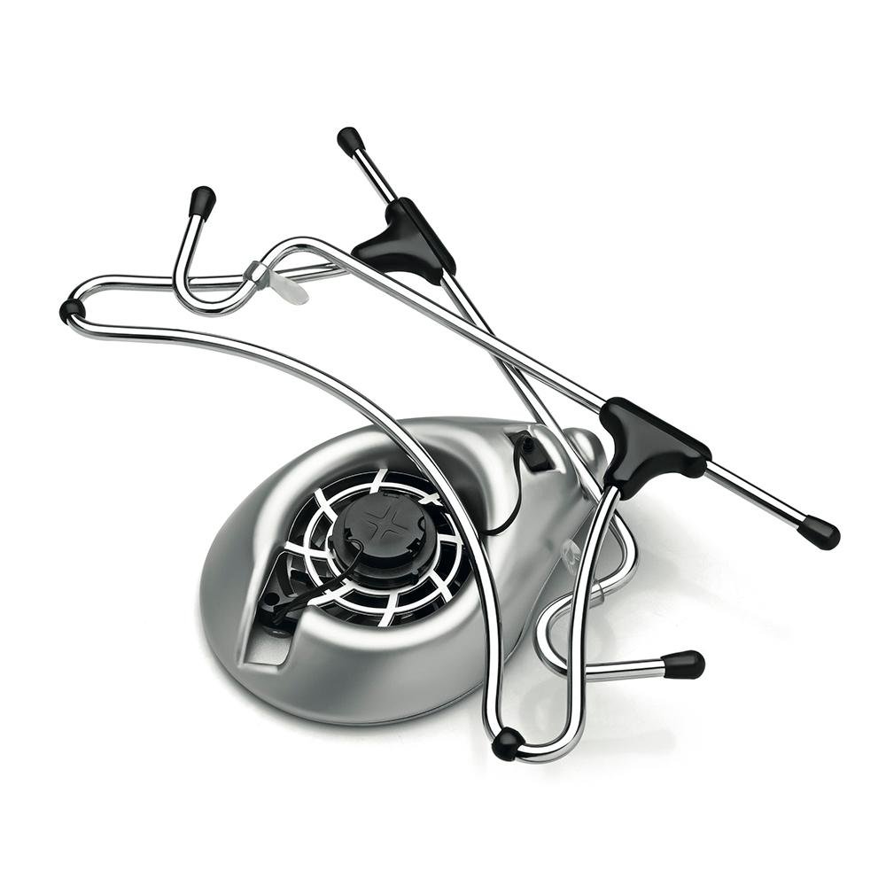 Imagem 3 de 4 do produto Suporte Ergonômico Octoo Uptable para Notebook com Cooler - Cromado/Cinza  UPC-01