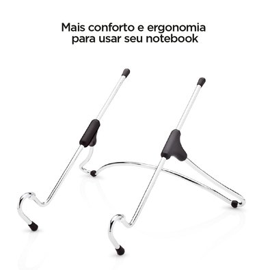 Suporte Octoo UpTable V2 p/ Notebook Cromado