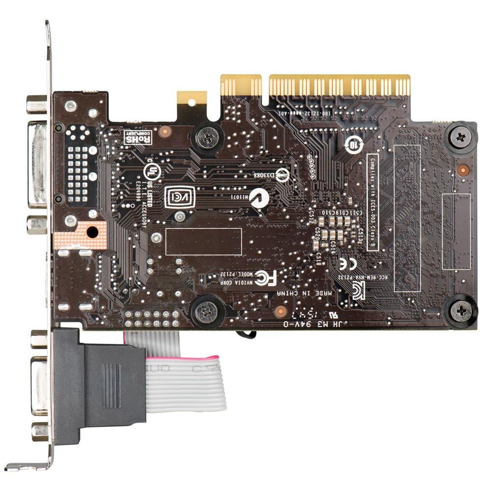 Placa de Vídeo GT 710 EVGA NVIDIA GeForce 2GB, DDR3 - 02G-P3-2713