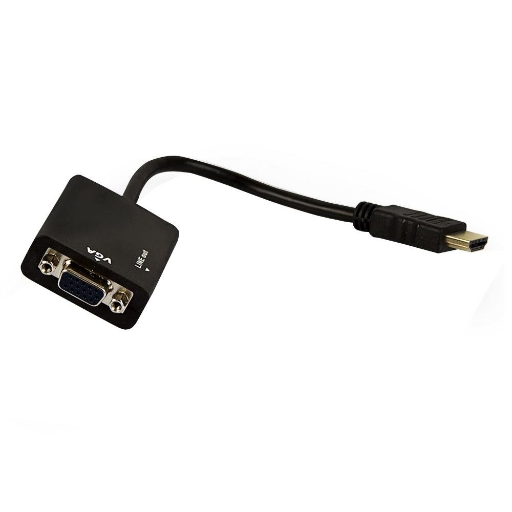 Cabo Adaptador Plus Data HDMI Macho x VGA Fêmea com Áudio 807 Cabo Adaptador Plus Data HDMI Macho x VGA Fêmea com Áudio 807