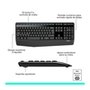 Combo Teclado e Mouse sem fio Logitech MK345 com Teclado com Apoio e Mouse Destro, USB, Pilhas Inclusas e Layout ABNT2 - 920-007821