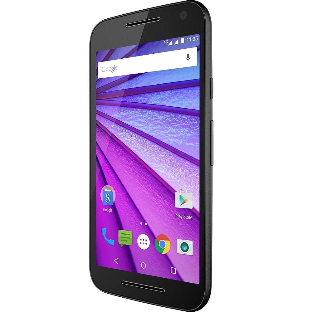 Smartphone Motorola Moto G 3 Geração XT1543, Quad Core, Android 5.1, Tela 5.0´, 8GB, 13MP, 4G, Desbloqueado - Preto