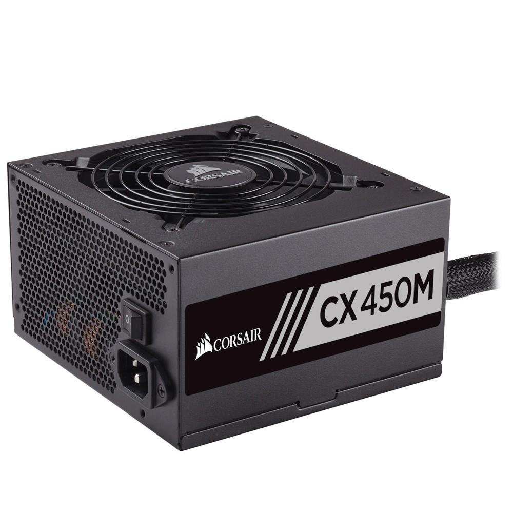 Imagem 2 de 3 do produto Fonte Corsair CX450M, 450W, 80 Plus Bronze, Semi Modular, Sem Cabos, Preto - CP-9020101