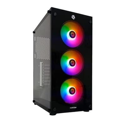 Gabinete Gamer HAYOM GB1769, Mid Tower, Lateral em Vidro, 3X Fans, Preto - GB.17.10.69