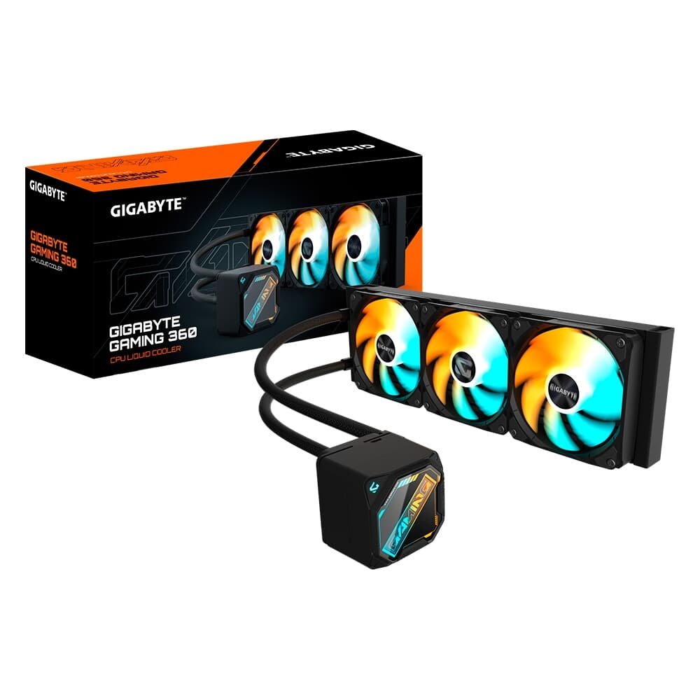 Water Cooler Gigabyte Gaming 360, ARGB, 360mm, AMD e Intel, Preto - GP-GIGABYTE GME 360 Water Cooler Gigabyte Gaming 360, ARGB, 360mm, AMD e Intel, Preto - GP-GIGABYTE GME 360
