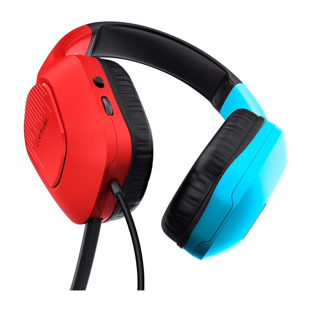 Headset Gamer GXTrust 416S Zirox para Nintendo Switch, P3, Design Leve, Azul e Vermelho - ( Balão.info - foto 3