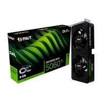 Placa de Vídeo Palit RTX 5060 Ti DUAL OC NVIDIA GeForce, 8GB GDDR7, 128bit, FP4 e DLSS 4, Ray Tracing - NE7506TT19P1-GB2062D