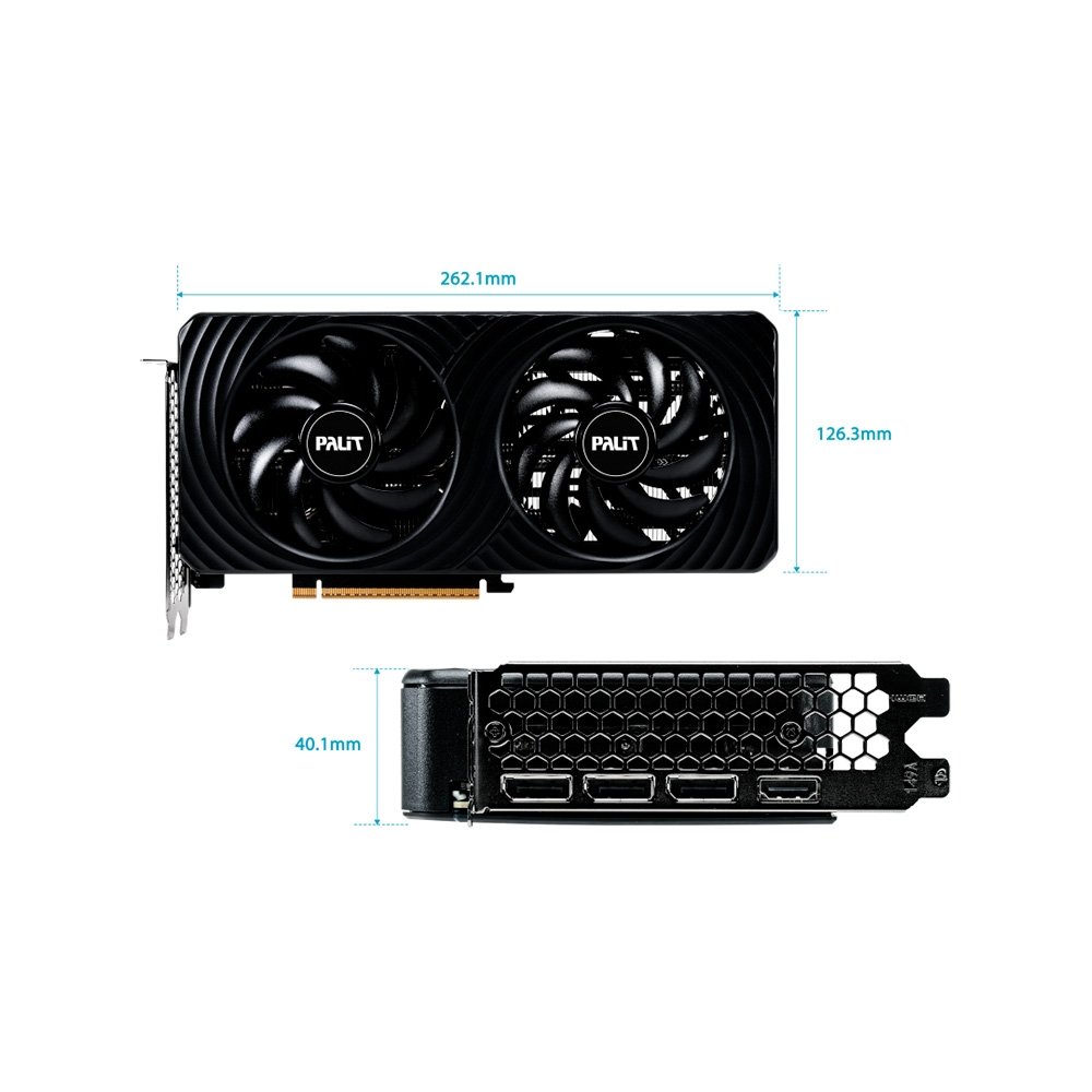 Placa de Vídeo Palit RTX 5060 Ti DUAL NVIDIA GeForce, 8GB GDDR7 128bit, FP4 e DLSS 4, Ray Tracing - NE7506T019P1-GB2062D - view 11
