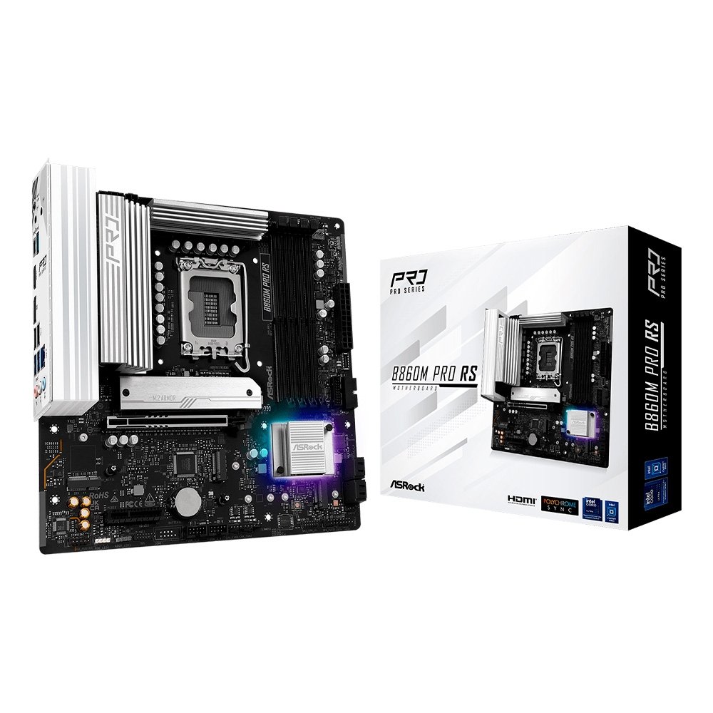 Placa-Mãe ASRock B860M Pro RS, Intel LGA 1851 B860, mATX, DDR5 - 90-MXBRP0-A0UAYZ 4
