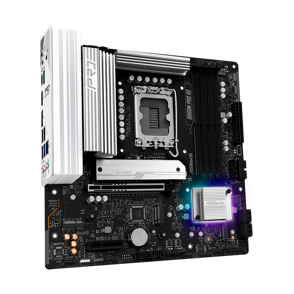 Placa-Mãe ASRock B860M Pro RS, Intel LGA 1851 B860, mATX, DDR5 - 90-MXBRP0-A0UAYZ - view 2