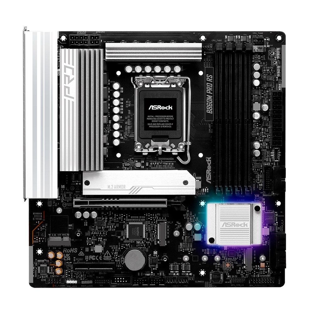 Placa-Mãe ASRock B860M Pro RS, Intel LGA 1851 B860, mATX, DDR5 - 90-MXBRP0-A0UAYZ - view 3