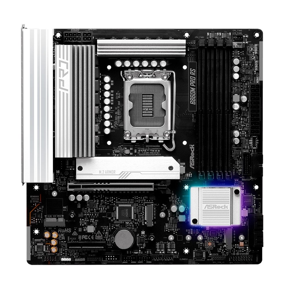 Placa-Mãe ASRock B860M Pro RS, Intel LGA 1851 B860, mATX, DDR5 - 90-MXBRP0-A0UAYZ - view 4