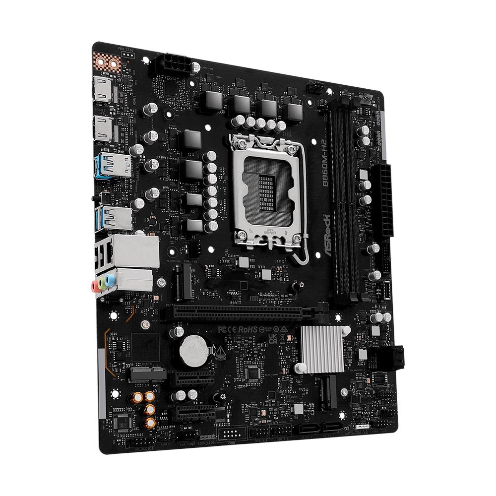 Imagem 3 de 5 do produto Placa-Mãe ASRock B860M-H2, Intel LGA1851 B860, mATX, DDR5 - 90-MXBS0