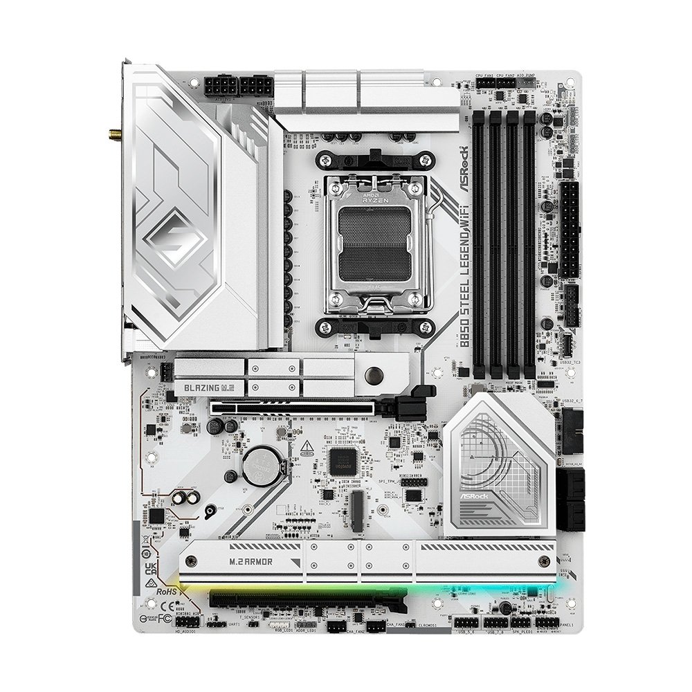 Placa-Mãe ASRock B850 Steel Legend WiFi, Ryzen B850, ATX, DDR5 - 90-MXBQS0-A0UAYZ - view 3