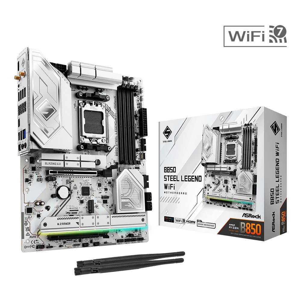 Placa-Mãe ASRock B850 Steel Legend WiFi, Ryzen B850, ATX, DDR5 - 90-MXBQS0-A0UAYZ - view 6