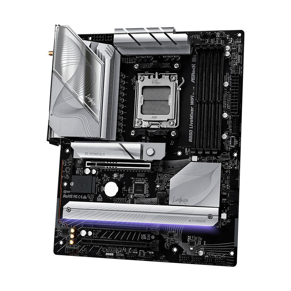 Placa-Mãe ASRock B850 LiveMixer WiFi AMD, Ryzen B850, ATX, DDR5 - 90-MXBQU0-A0UAYZ 8