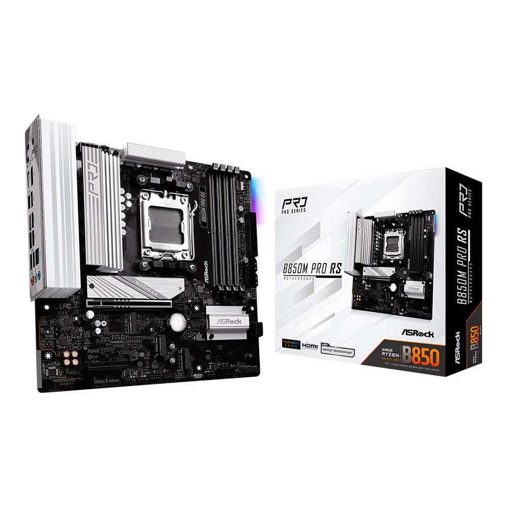 Placa-Mãe ASRock B850M Pro RS AMD, Ryzen B850, mATX , DDR5 - 90-MXBR60-A0UAYZ - view 6