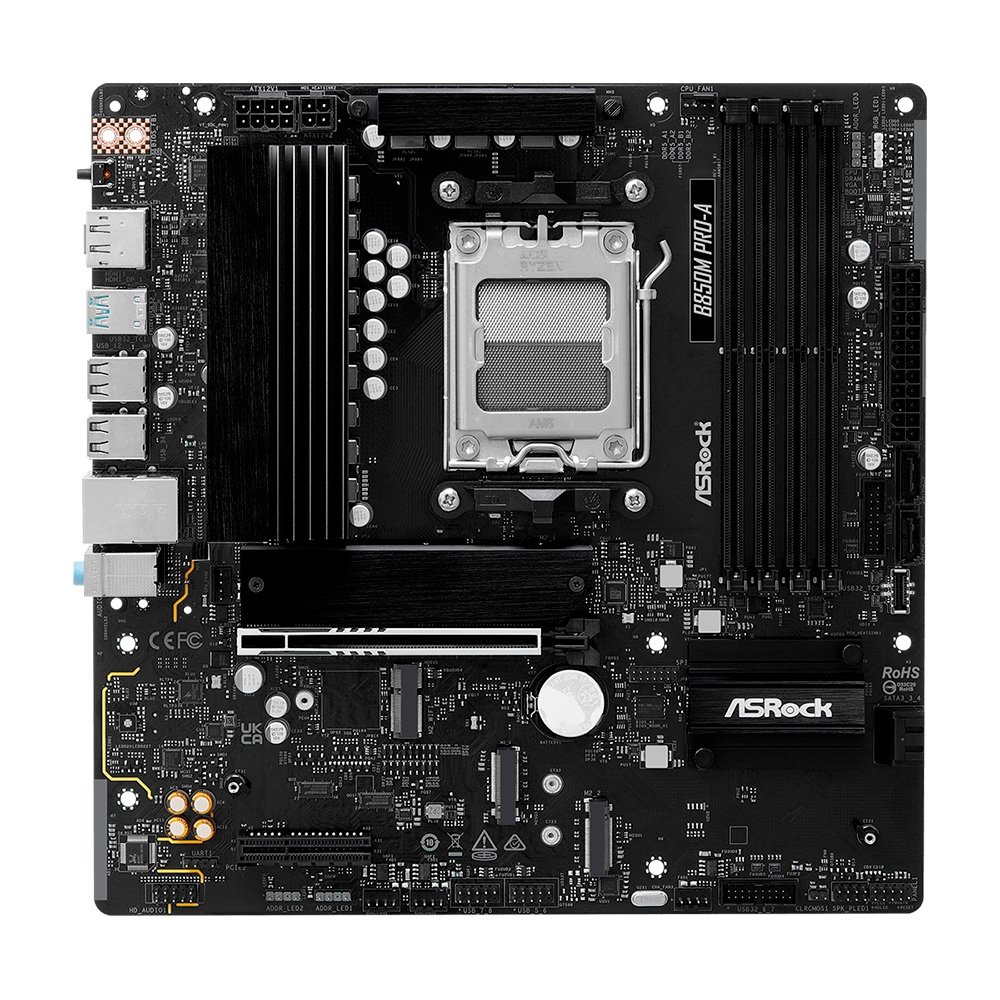 Placa-Mãe ASRock B850M Pro-A AMD,  Ryzen B850, mATX , DDR5 - 90-MXBR8 6