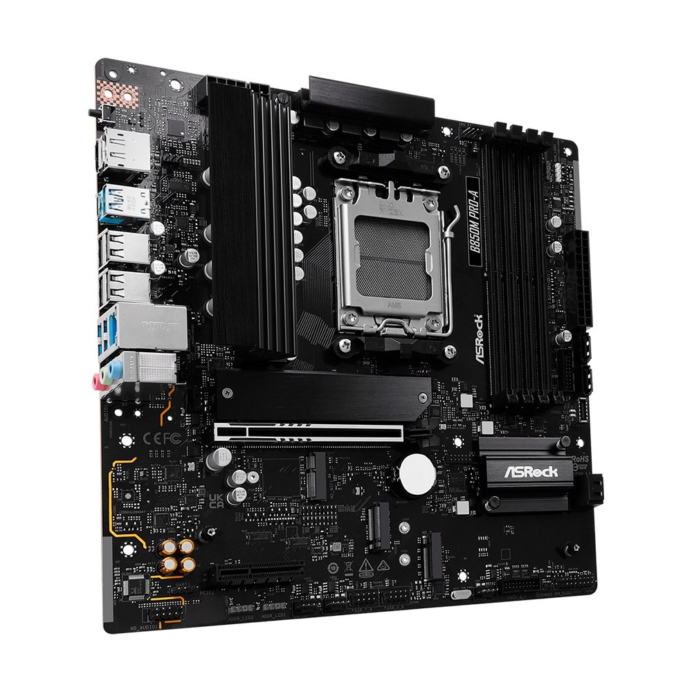 Placa-Mãe ASRock B850M Pro-A AMD,  Ryzen B850, mATX , DDR5 - 90-MXBR8 7