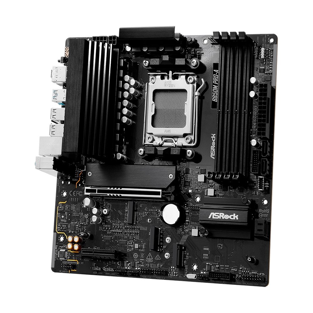 Placa-Mãe ASRock B850M Pro-A AMD,  Ryzen B850, mATX , DDR5 - 90-MXBR8 8