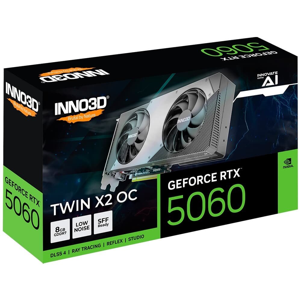 グラフィックボード・グラボ・ビデオカード INNO3D NVIDIA GeForce RTX5060 Placa de Video Inno3D RTX 5060 Twin X2 | KaBuM!