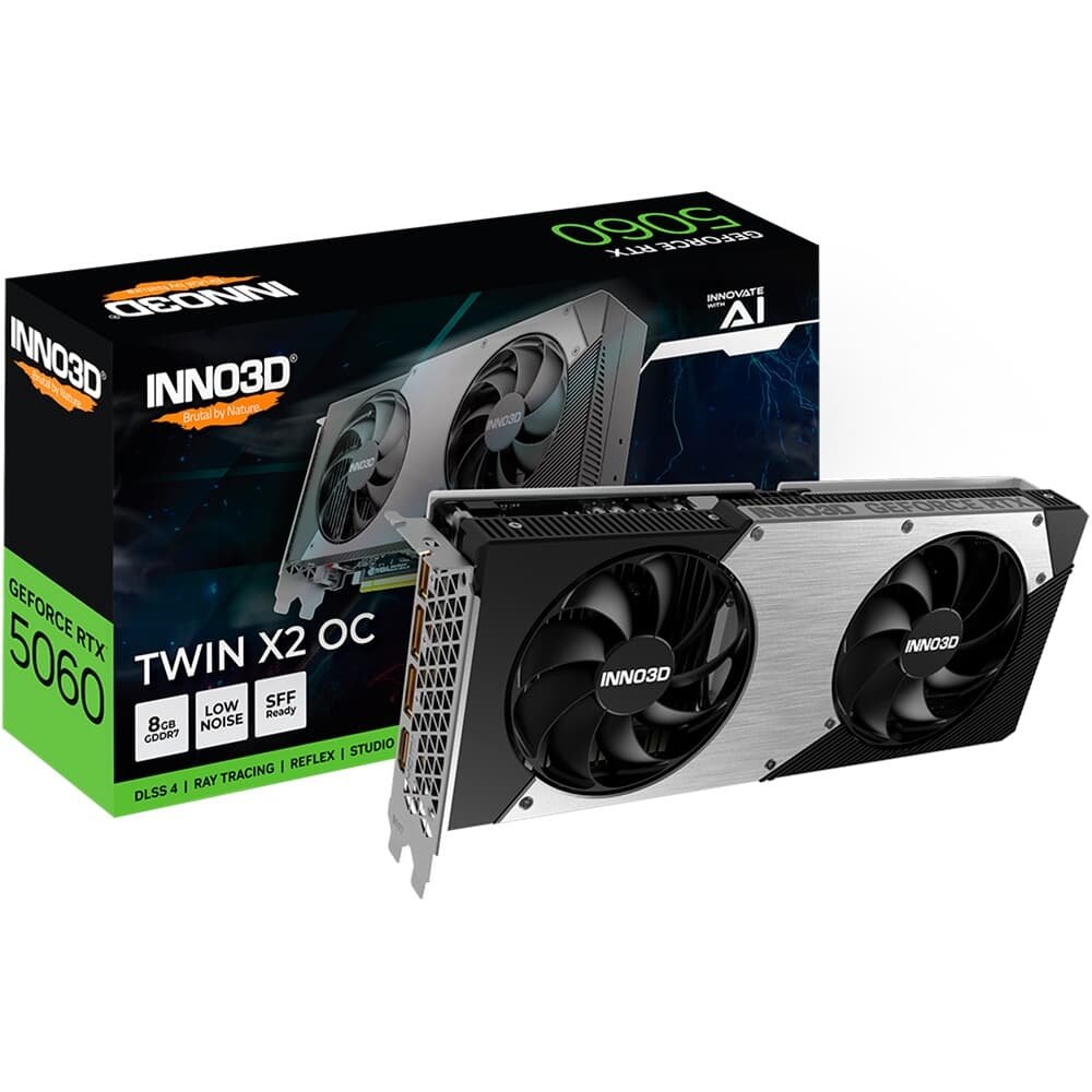 Placa de Video Inno3D RTX 5060 Twin X2 | KaBuM!