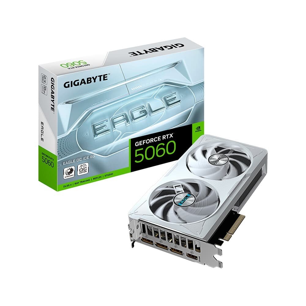 Placa de Vídeo Gigabyte RTX 5060 Eagle OC ICE 8GB