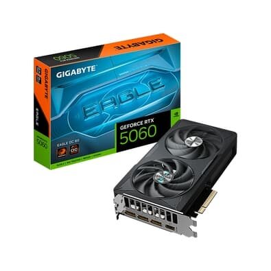  Gigabyte RTX 5060 EAGLE OC 8G NVIDIA GeForce, 8GB GDDR7, 128bits, DLSS, Ray Tracing - GV-N5060EAGLE OC-8GD
