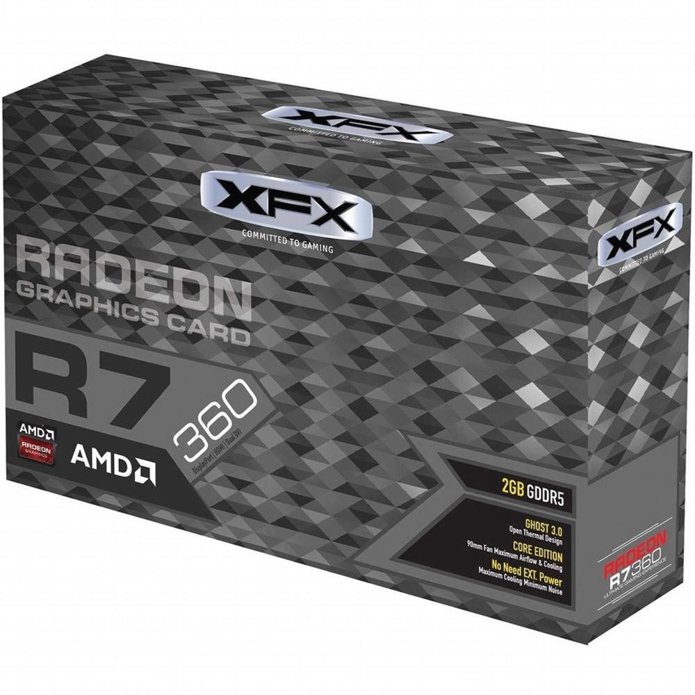 Imagem 2 de 5 do produto Placa de Vídeo XFX AMD Core Radeon R7 360 2GB, GDDR5 - R7-360P-2NF5