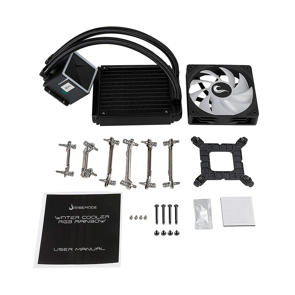 Water Cooler Gamer Rise Mode Black, ARGB Rainbow, 120mm, AMD e Intel, Preto - RM-WCB-01-RBW - view 9