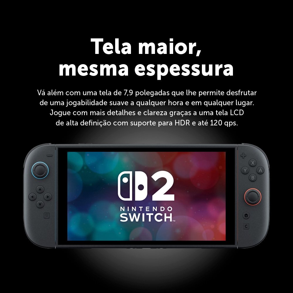 Console Nintendo Switch 2, 256GB, Preto, Azul e Vermelho - view 8