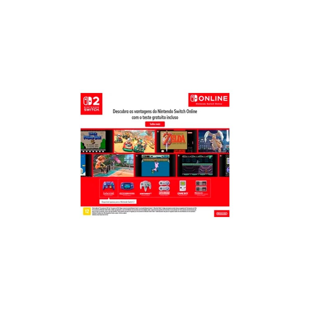 Console Nintendo Switch 2, 256GB, Preto, Azul e Vermelho